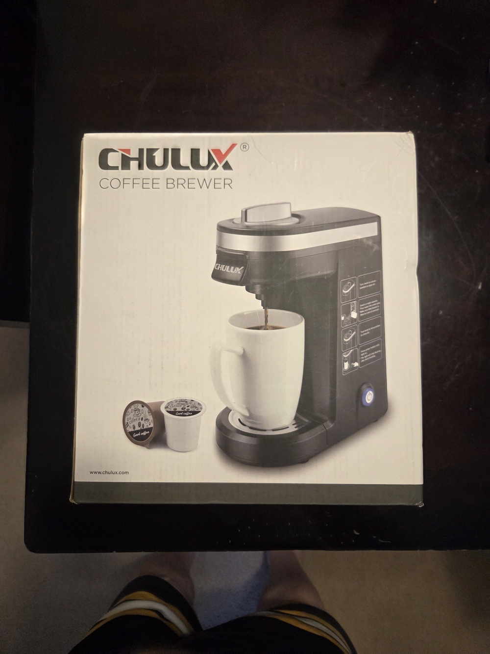 Chulux Black Coffee Brewer Single-Serve Machine